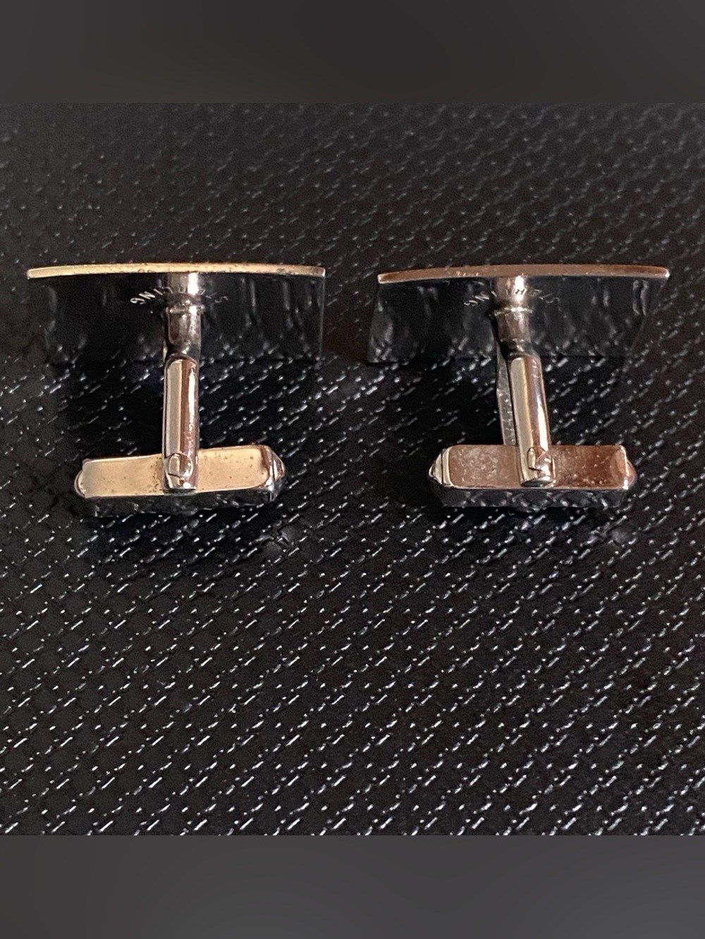 Vintage men’s brushed Sterling Silver cufflinks - Picture 2 of 7